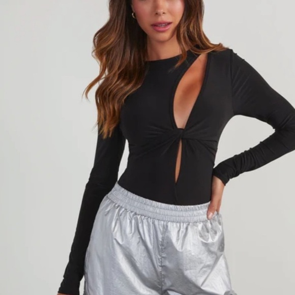 Vici Kamara Cutout Twist Front Bodysuit - Picture 1 of 3